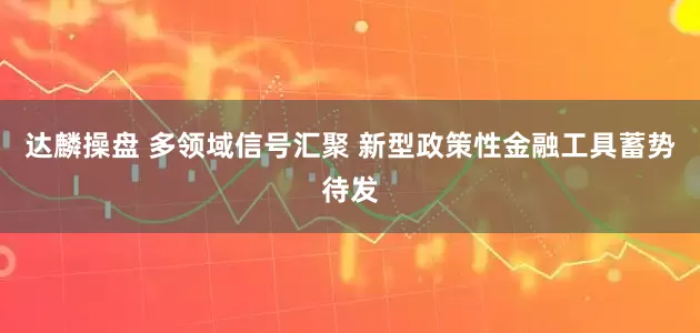 达麟操盘 多领域信号汇聚 新型政策性金融工具蓄势待发